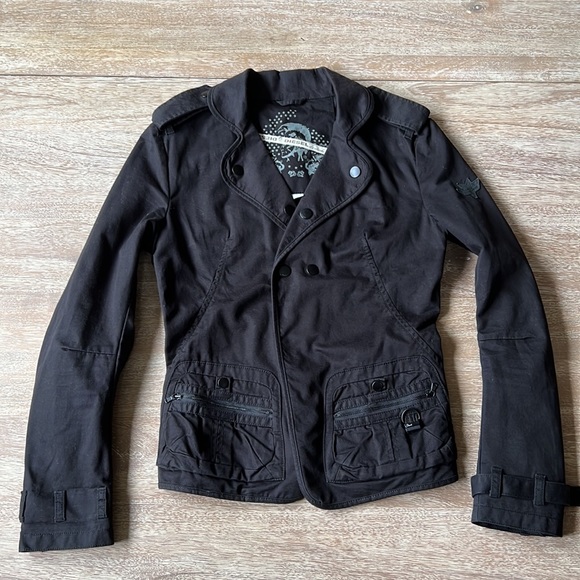 Diesel Black Blazer Jacket Size M - Picture 8 of 14